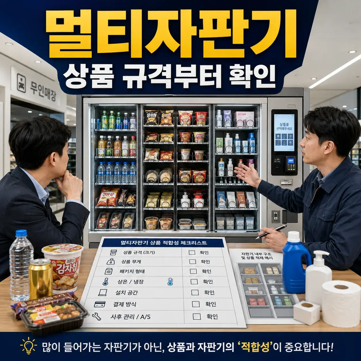 멀티자판기 선택 전 확인해야 할 상품 규격과 설치 조건 대표 이미지