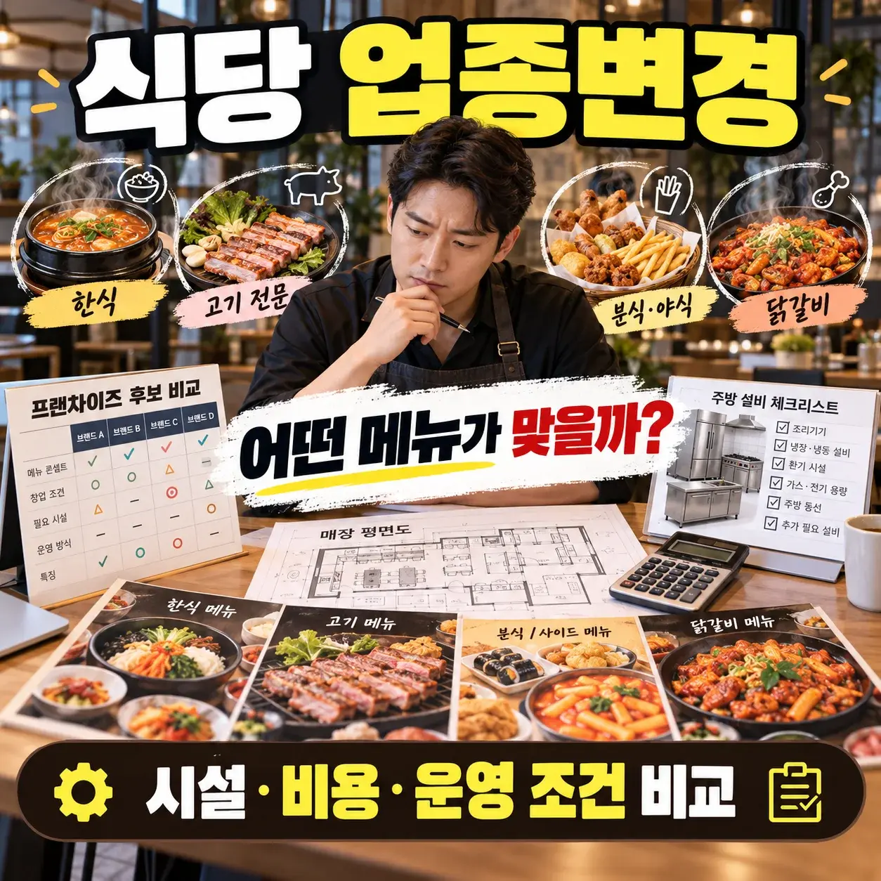 식당 업종변경 전 확인할 기준, 메뉴와 프랜차이즈 선택 방법 대표 이미지